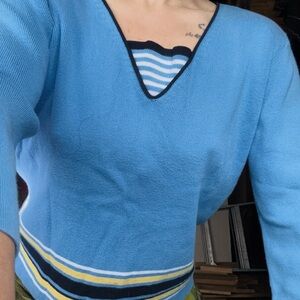 NWOT Crazy Horse Blue V-Neck Women's Shirt/Sweater